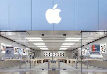 De aandelenkoers van Apple staat dicht ...