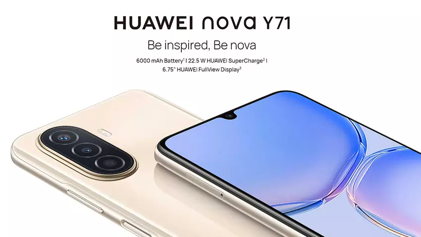 Huawei Nova Y71: 6,75-inch scherm, 48 MP camera en 6000 mAh batterij