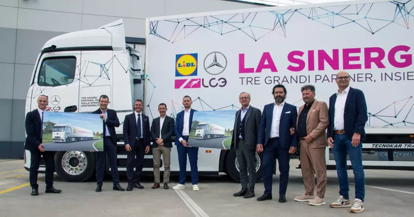 Lidl Italia is het eerste bedrijf in Italië met een volledig elektrische Mercedes-Benz eActros 600