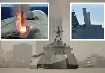 De Amerikaanse marine heeft het kustgevechtsschip ...