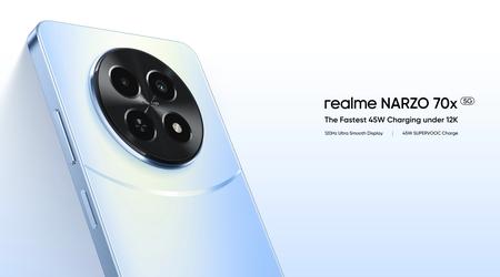 Realme Narzo 70x 5G: 120Hz IPS-scherm, MediaTek Dimensity 6100+ chip, 50MP camera en 45W opladen voor $144