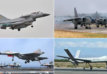 14 Su-30, J-10 en JH-7 gevechtsvliegtuigen, ...