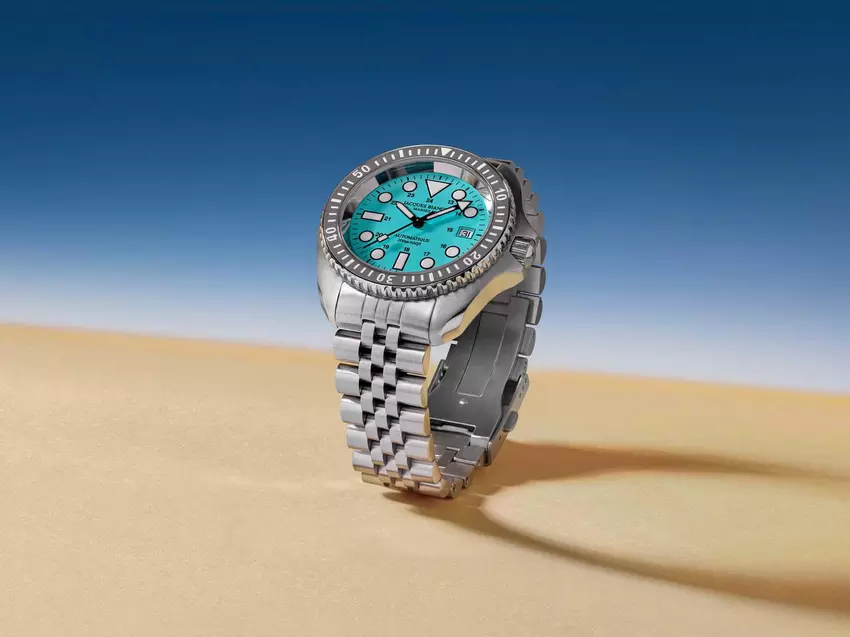 Een van de kleurvarianten voor het Jacques Bianchi duikhorloge. Illustratie: Jacques Bianchi