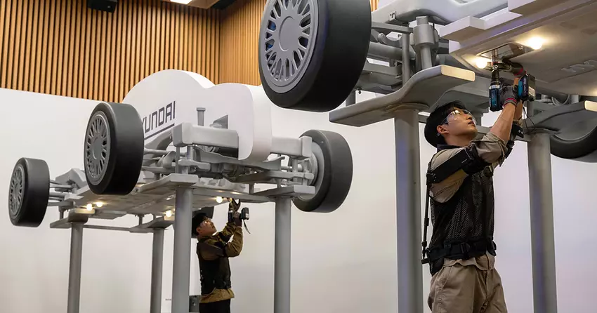 Hyundai en Kia hebben X-ble Shoulder onthuld, een batterijloze robotschouder voor werkende beroepen
