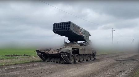 De Russen vuurden thermobarische raketten van het TOS-1A zware vlammenwerpersysteem af op hun eigen infanterie.