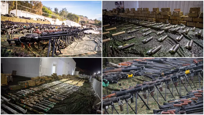 Wapens in beslag genomen in Libanon. Illustratie: Yigal Levin