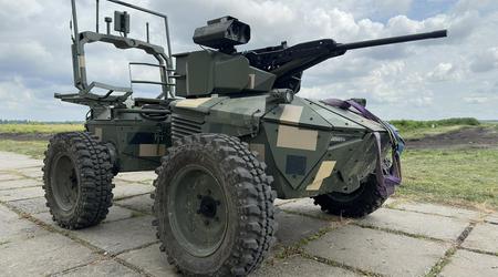 De Oekraïense defensiemacht test de onbemande Ironclad robot met warmtebeeldcamera en ShaBla M2 gevechtskoepel in echte gevechtsomstandigheden.