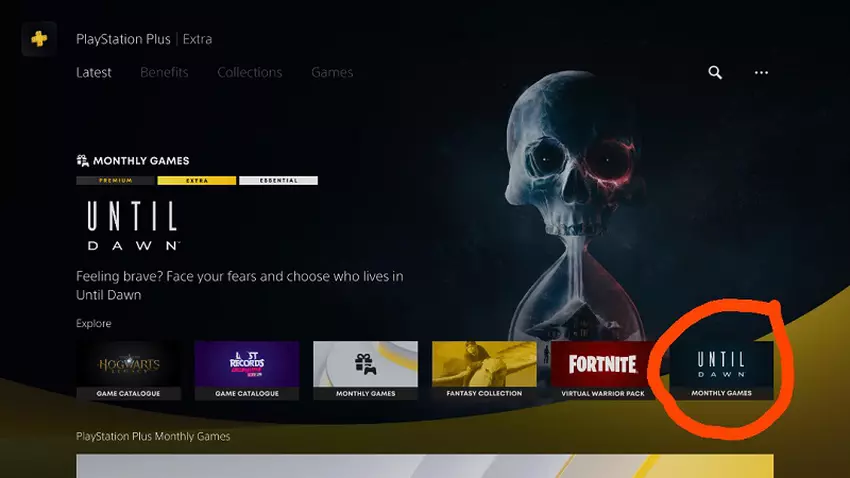 Een screenshot van de PlayStation Plus-pagina