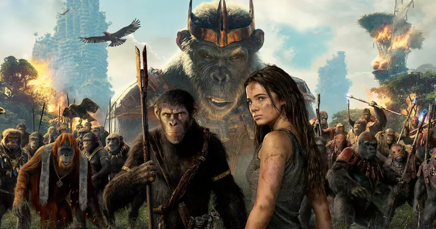 De eindscène van de film Kingdom of the Planet of the Apes zou oorspronkelijk intenser zijn, maar werd herwerkt om het subtieler te maken.