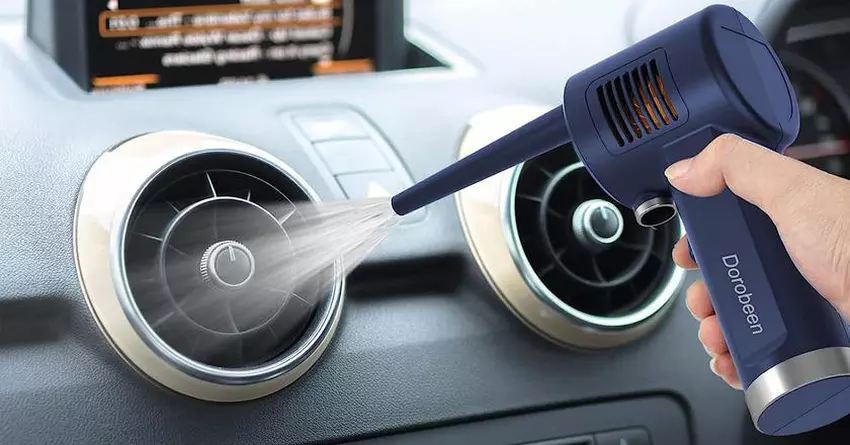 Dorobeen luchtcompressor voor het reinigen van pc's