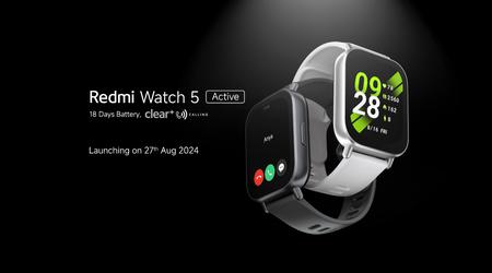 Xiaomi onthult de Redmi Watch 5 Active smartwatch op 27 augustus