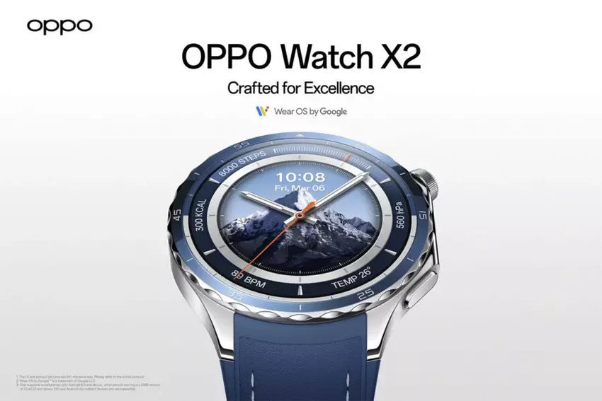 Oppo Watch X2 maakt zijn internationale debuut met een topscherm en sportfunctionaliteit