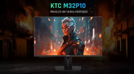 KTC M32P10 - 4K-monitor met vet IPS-scherm, mini-ledachtergrondverlichting en 144Hz framerate voor $1300