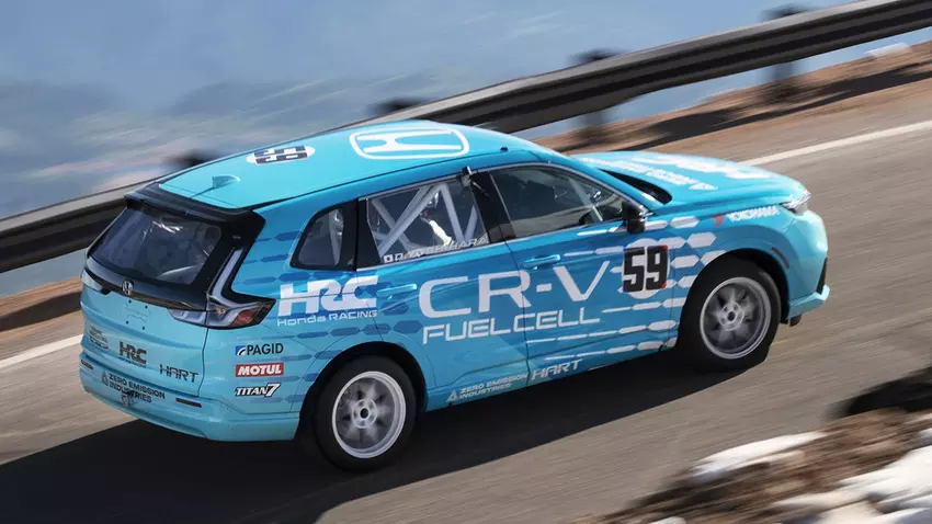 Honda CR-V e:FCEV is de eerste waterstofauto bij de Pikes Peak Hill Climb race