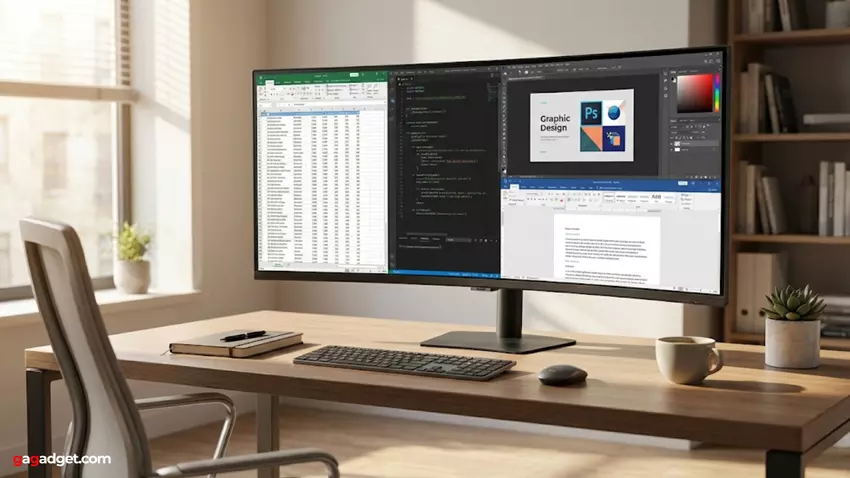 gebogen ultrawide monitor productiviteit