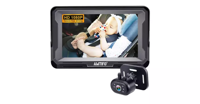 AMTIFO Beveiligingscamera voor baby in de auto