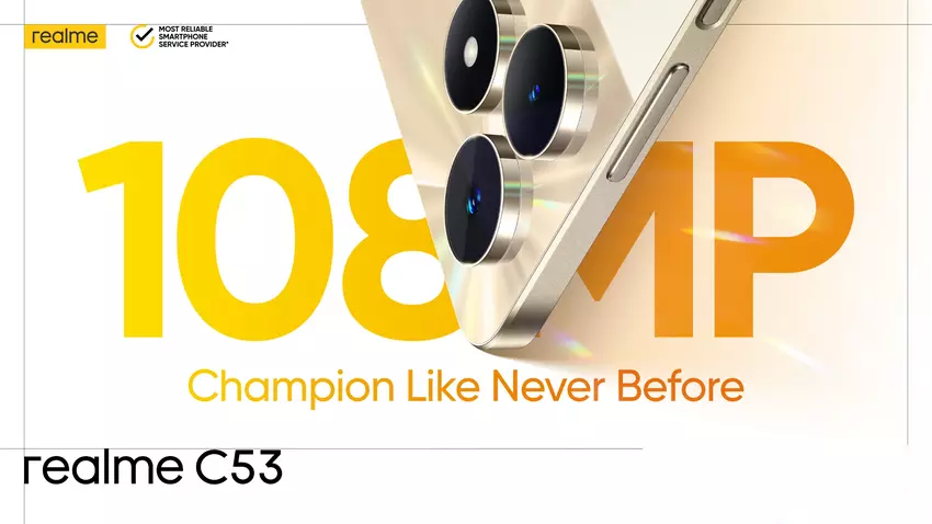 Er is een nieuwe versie van de realme C53 onthuld: 90Hz LCD-scherm, Unisoc T612-chip, 108 MP camera en 5000 mAh batterij