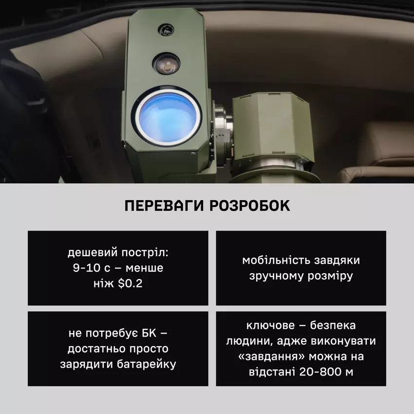 Oekraïense laserinstallatie SlimBeam. Illustratie: Brave1