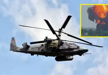 Ka-52 helikopter ontweek een Strela-10 raket ...