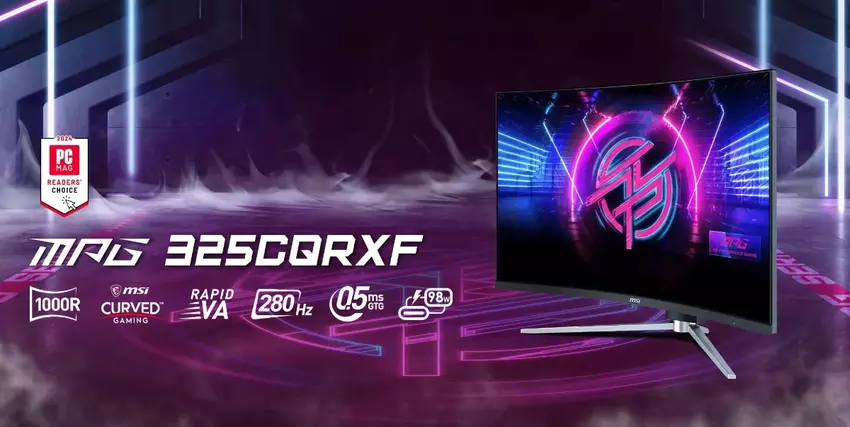 MSI onthult een 31,5″ gebogen Performance Gaming Series-monitor met een verversingssnelheid van 280 Hz