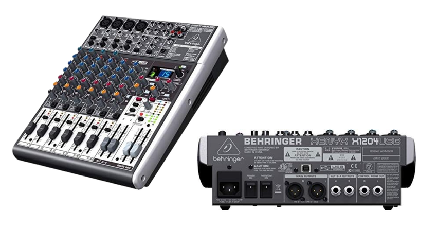 Behringer Xenyx X1204USB geluidsmixer homestudio