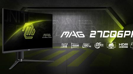 MSI MAG 27CQ6PF: Gaming-monitor met 2K-scherm bij 180Hz voor $189