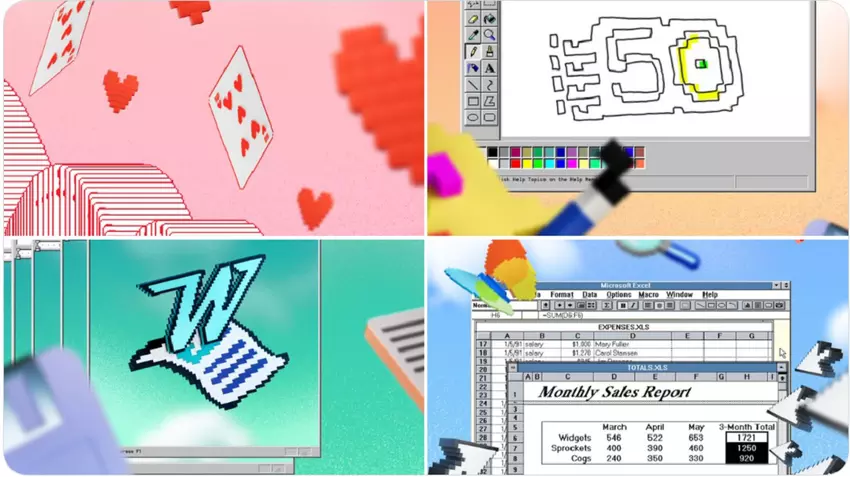 Microsoft heeft een collectie retro achtergronden voor smartphones gelanceerd met de iconische programma's