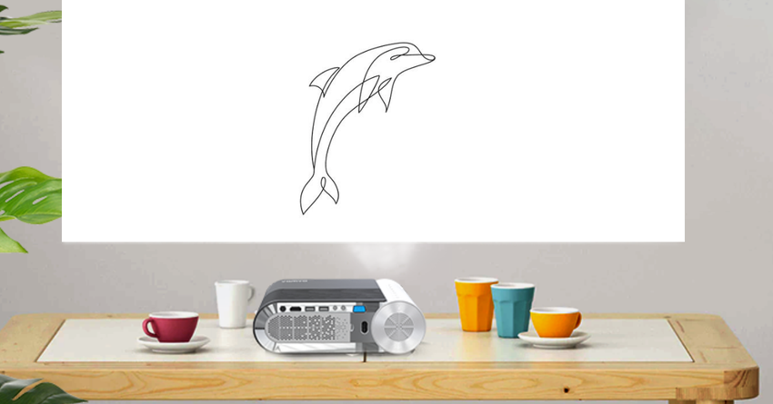 muurschildering projector