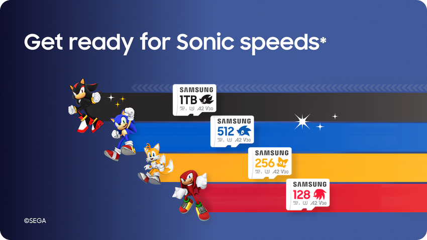 Samsung en SEGA lanceren Sonic the Hedgehog PRO Plus-serie geheugenkaarten