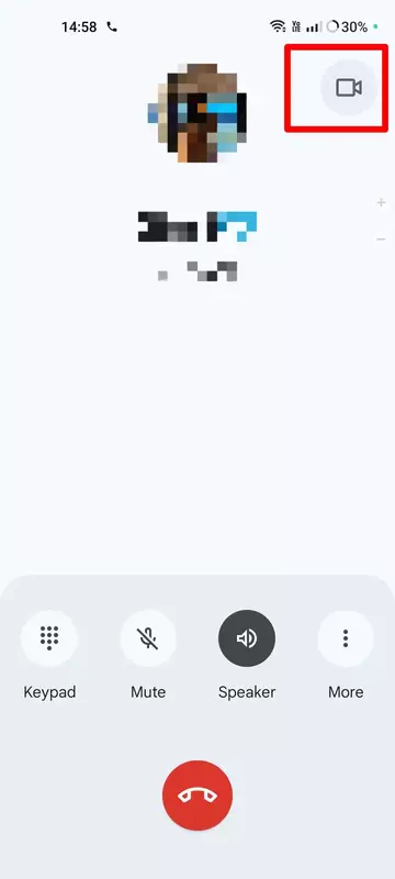 Nieuwe locatie van het videogesprekpictogram