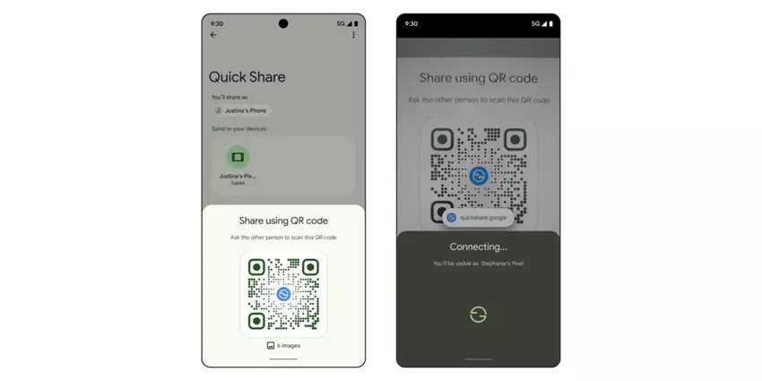 Google begint met de uitrol van het delen van bestanden met QR-codes in Quick Share