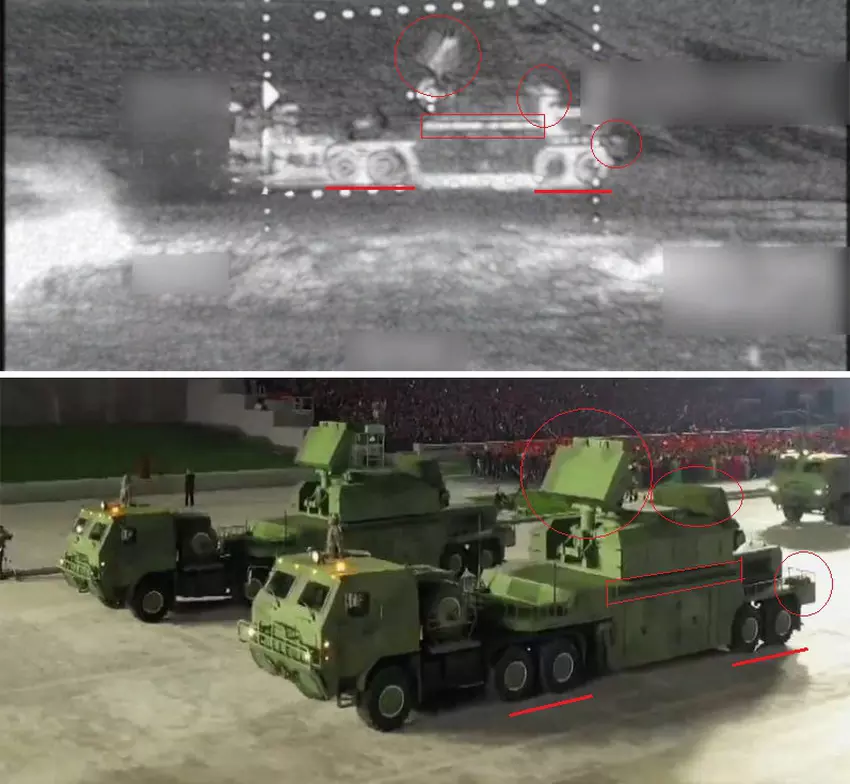 Gelijksoortige silhouetelementen van het aangetaste systeem