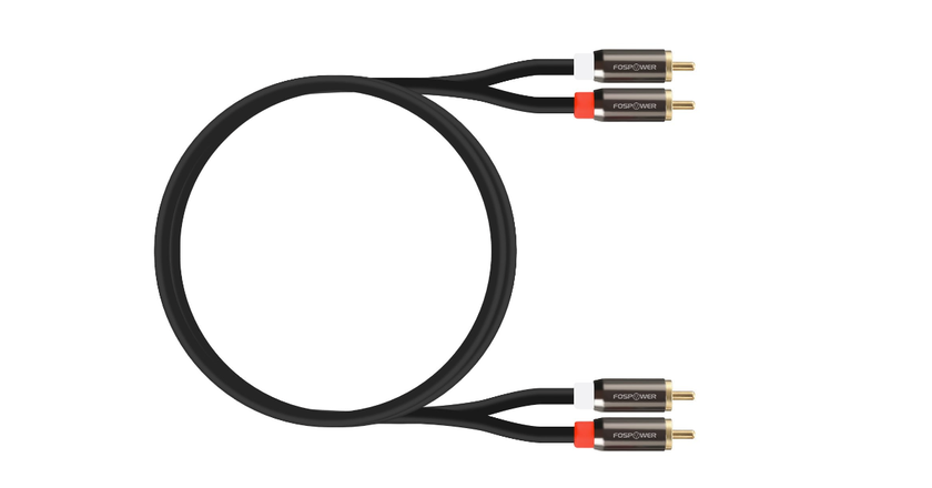 FosPower 2 RCA M/M Stereo Audiokabel voor autoradio