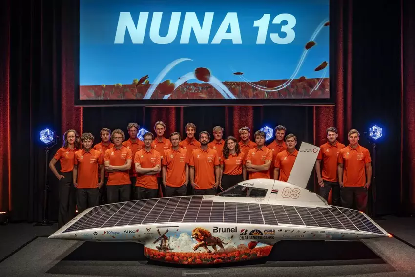 Brunel Solar Team en hun voertuig Nuna 13