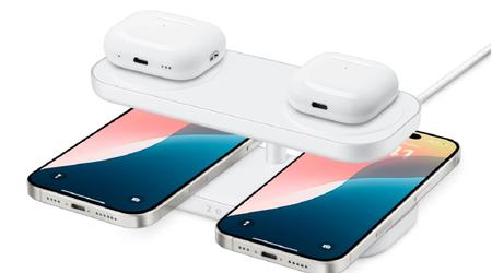 Apple heeft de Quattro Wireless Charger Pro 4 gelanceerd, een dockingstation waarmee je vier gadgets tegelijk draadloos kunt opladen.