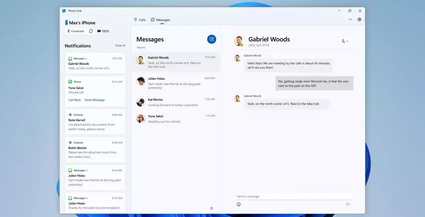 Microsoft is begonnen met het uitrollen van een update voor Phone Link die ondersteuning toevoegt voor iOS-apparaten
