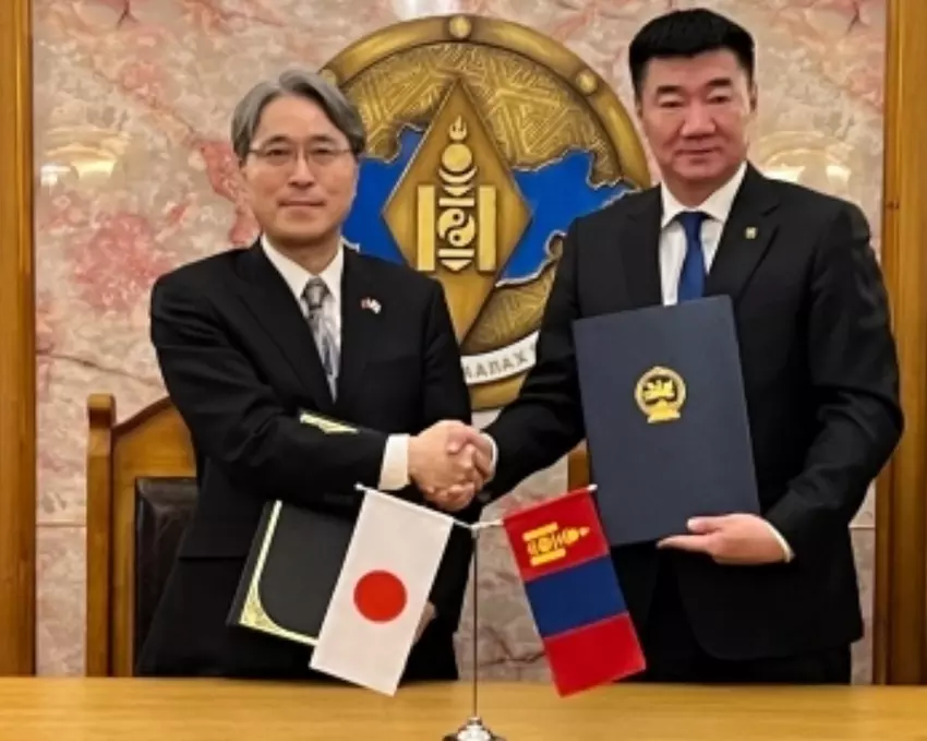 Ondertekening van een overeenkomst tussen Japan en Mongolië