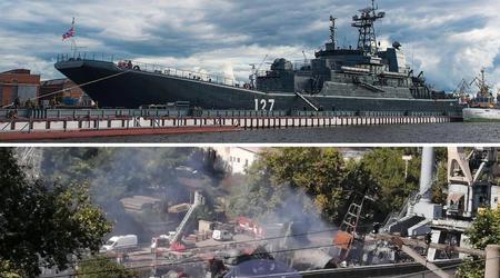 Nieuwe foto's tonen catastrofale schade aan Russisch groot landingsschip Minsk