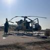 Beschadigde hangar op Mezzeh luchtmachtbasis