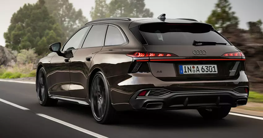 De nieuwe Audi A6 Avant - Audi's meest aerodynamische stationwagon met verbrandingsmotor - is onthuld.