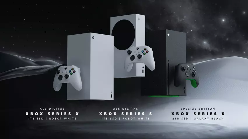 Microsoft heeft drie nieuwe versies van de Xbox getoond: Xbox Series S en Xbox Series X 1 TB in Robot White, en Xbox Series X 2 TB.