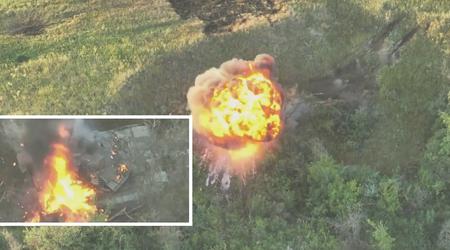 Een FPV drone van $500 vernietigde op spectaculaire wijze een Russische T-90M tank met een waarde van minstens $2,5 miljoen met een precisie treffer.