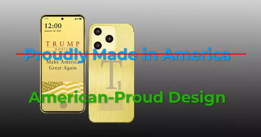 Schandaal. Trump Mobile heeft de inscriptie "Made in America" van de website van zijn gouden smartphone verwijderd
