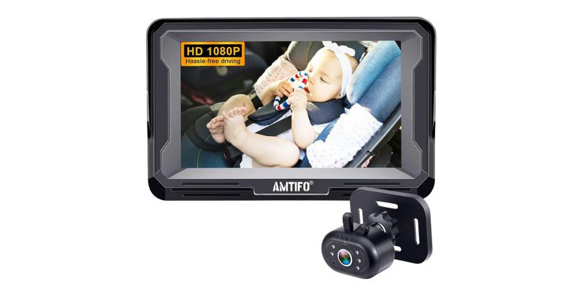 AMTIFO Beveiligingscamera voor baby in de auto