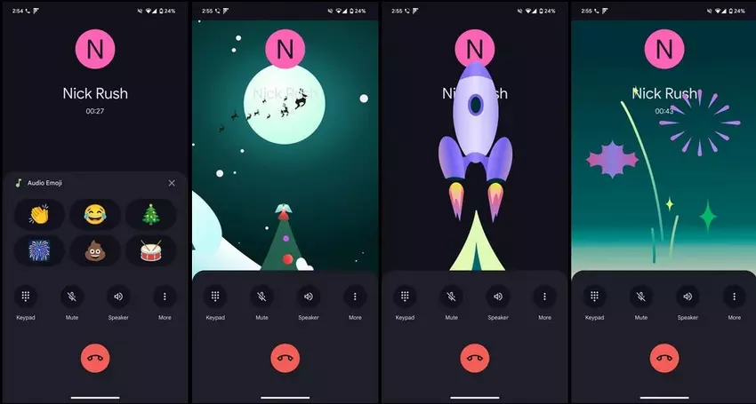 Nieuwe audio-emoji in de Pixel Phone-app