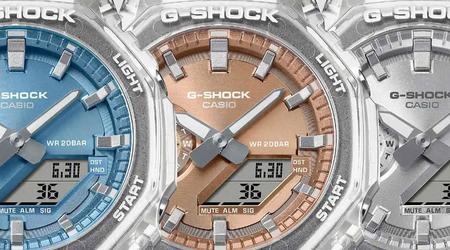 Casio is in Europa begonnen met de verkoop van het nieuwe doorschijnende meerkleurige GA-2100BM horloge.