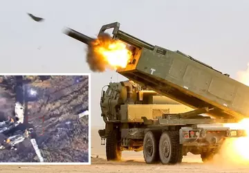 HIMARS raakte de lanceerinrichtingen, het geleidingssysteem ...