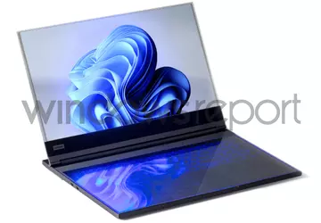 Lenovo toont een laptop met een ...