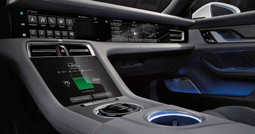 Elektrische auto's van Porsche hebben de functie Oplaadplanner gekregen voor het afleggen van lange afstanden