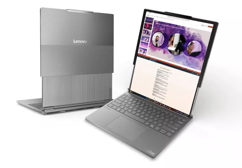 Afbeelding van Lenovo oprolbare laptop in uitgebreid beeld